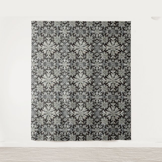 Schneeflocken Kunst Wandteppich (Vorderseite)