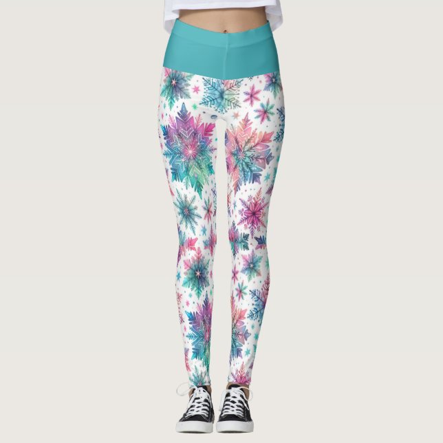 Schneeflocken Leggings (Vorderseite)