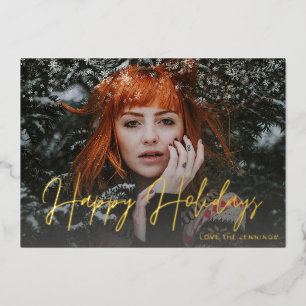 Schneeflocken Leicht & Foto(s) Urlaub Folieneinladung