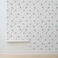 Schneeflocken mit bunten Punkten