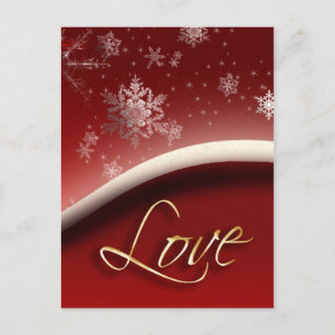 Schneeflocken mit Liebe Postkarte