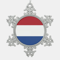 Schneeflocken mit niederländischer Flagge