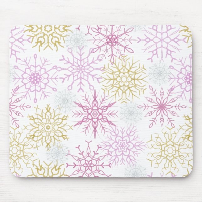 Schneeflocken Mousepad (Vorne)