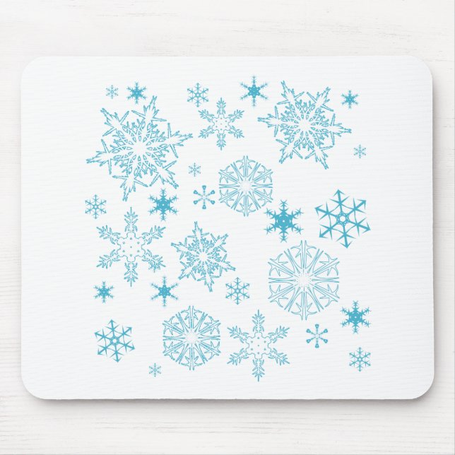 Schneeflocken Mousepad (Vorne)