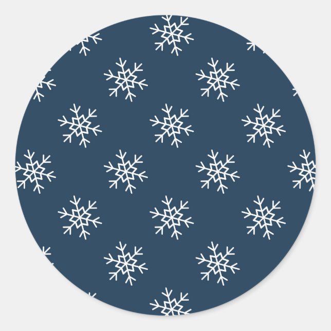 Schneeflocken-Muster Feste Aufkleber (Vorderseite)