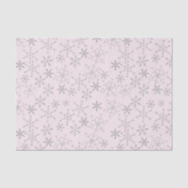 Schneeflocken Muster Rosa und Silber Winter Urlaub Seidenpapier