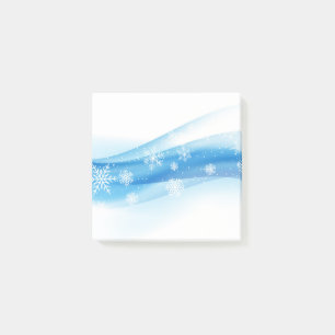 Schneeflocken nach der Notiz