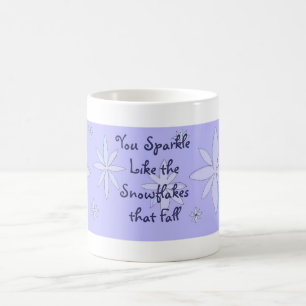 Schneeflocken-Nachricht Tasse