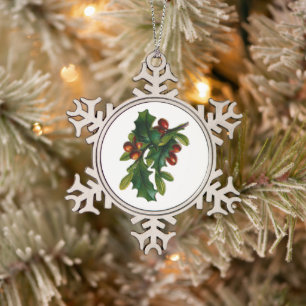 Schneeflocken-Ornament mit Rahmen Schneeflocken Zinn-Ornament