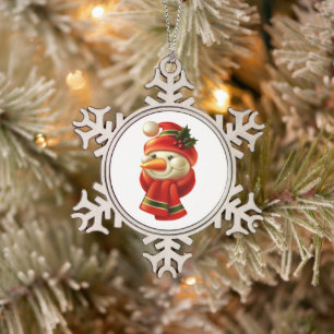 Schneeflocken-Ornament mit Rahmen Schneeflocken Zinn-Ornament