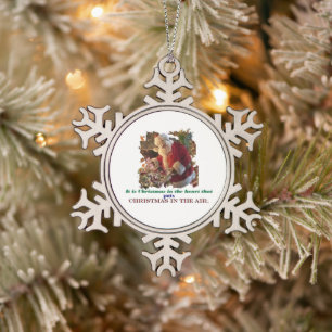 Schneeflocken-Ornament mit Rahmen Schneeflocken Zinn-Ornament