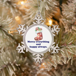 Schneeflocken-Ornament mit Rahmen Schneeflocken Zinn-Ornament