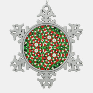 Schneeflocken-Ornament mit Rahmen Schneeflocken Zinn-Ornament