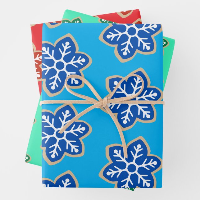 Schneeflocken-Packpapier flach Blatt 3 Stk. (Beispiel)