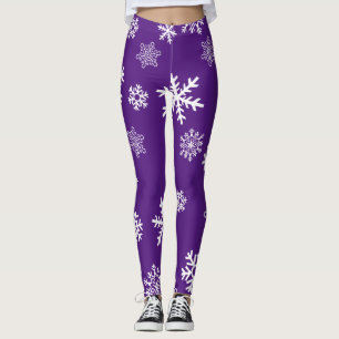 Schneeflocken passen Hintergrundfarbe an Leggings