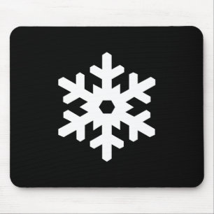 Schneeflocken-Piktogramm-Mauspad Mousepad