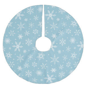 Schneeflocken Polyester Weihnachtsbaumdecke