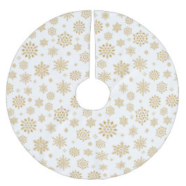 Schneeflocken Polyester Weihnachtsbaumdecke