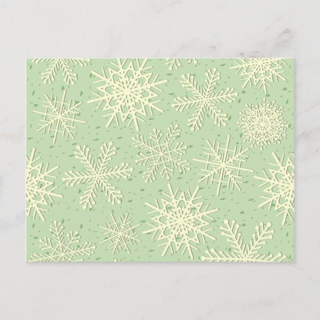 Schneeflocken, Postkarte (Vorderseite)