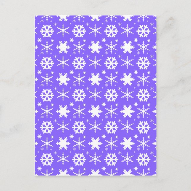 Schneeflocken Postkarte (Vorderseite)