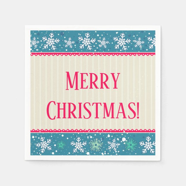 Schneeflocken & Präsentierte Napkins Serviette (Vorderseite)