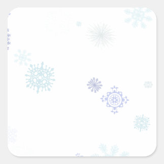 Schneeflocken Quadratischer Aufkleber