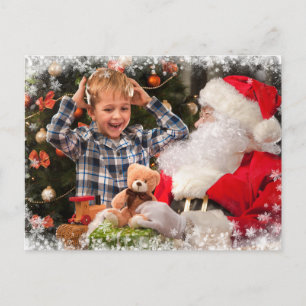 Schneeflocken-Rand Foto Feiertags-Postkarte Feiertagspostkarte