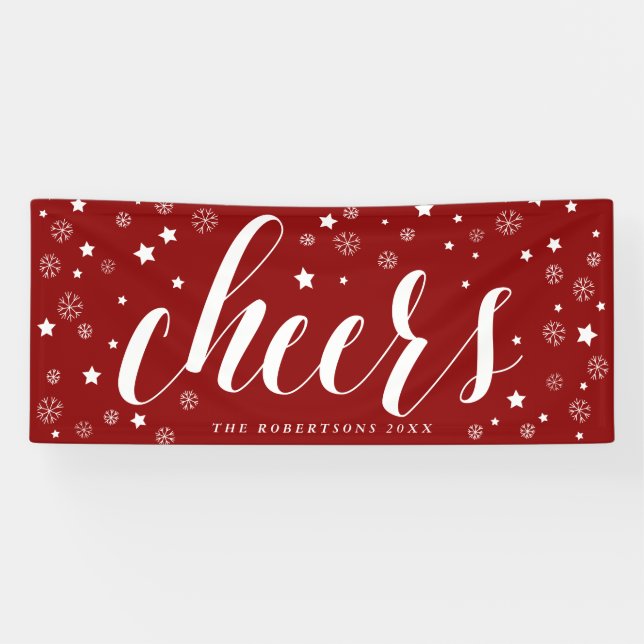 Schneeflocken | Red Holiday Banner (Horizontal)