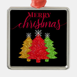 Schneeflocken Rot-Gold-Grün Weihnachtsbaum Schneef Ornament Aus Metall