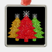 Schneeflocken Rot-Gold-Grün Weihnachtsbaum Schneef