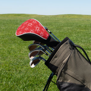 Schneeflocken, rote und weiße Schneeflocken, Schne Golf Headcover