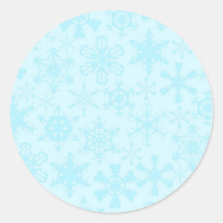 Schneeflocken Runder Aufkleber