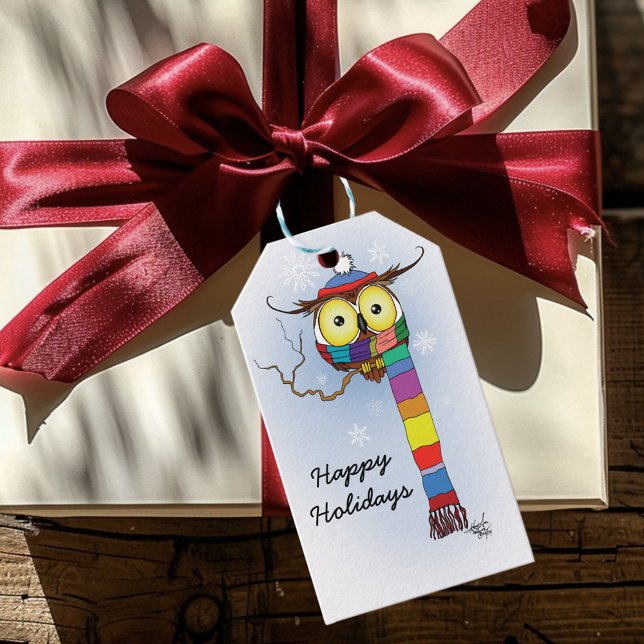 Schneeflocken Scarf Hat Niedlich Geschenkanhänger (Von Creator hochgeladen)