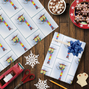 Schneeflocken Scarf Hat Niedlich Geschenkpapier