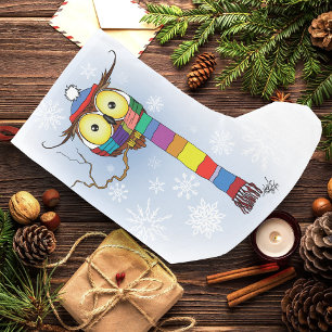 Schneeflocken Scarf Hat Niedlich Kleiner Weihnachtsstrumpf