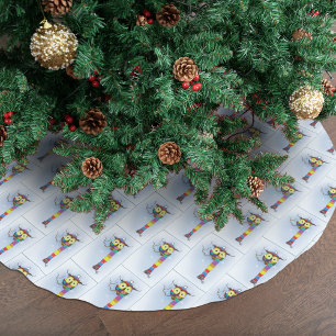 Schneeflocken Scarf Hat Niedlich Polyester Weihnachtsbaumdecke