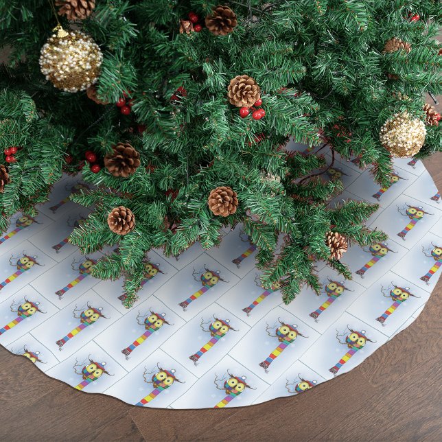 Schneeflocken Scarf Hat Niedlich Polyester Weihnachtsbaumdecke (Von Creator hochgeladen)