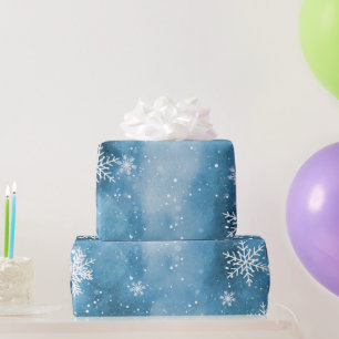 Schneeflocken Schnee Winternacht Geschenkpapier