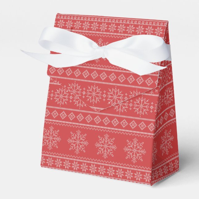 Schneeflocken-Schneeflocken Geschenkschachtel (Vorderseite)