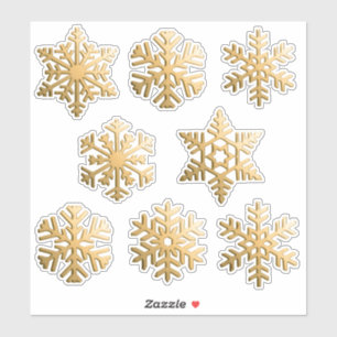 Schneeflocken / Schneeflocken in Imitaten Aufkleber