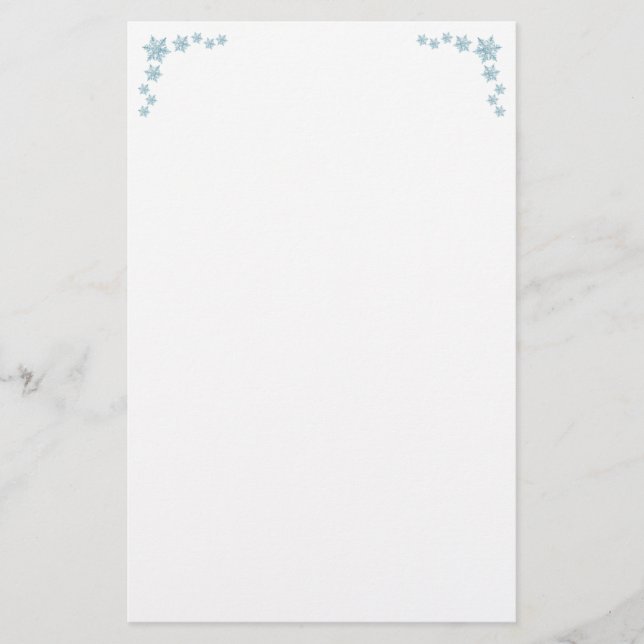 Schneeflocken Schreibwaren Briefpapier (Vorderseite)