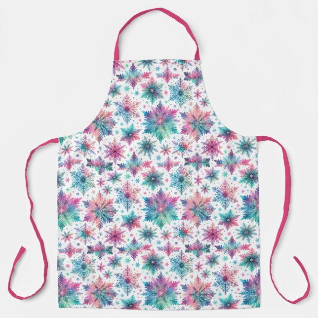 Schneeflocken Schürze (Vorderseite)