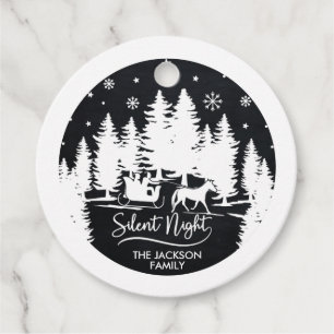 Schneeflocken, schwarz und weiß geschenkanhänger