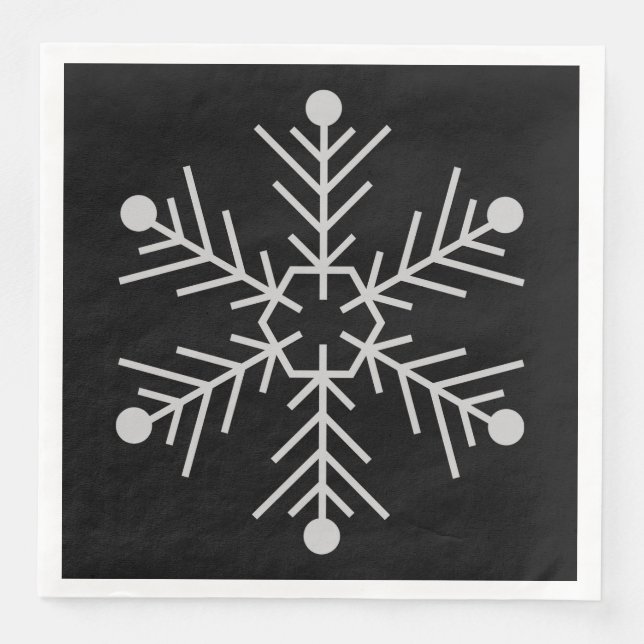 Schneeflocken Serviette (Vorderseite)