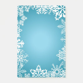 Schneeflocken setzen post-it klebezettel