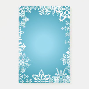 Schneeflocken setzen post-it klebezettel