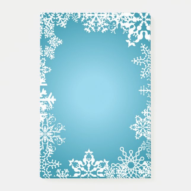 Schneeflocken setzen post-it klebezettel (Vorderseite)