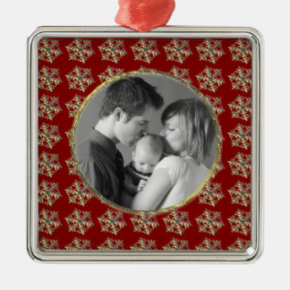 Schneeflocken Silbernes Ornament