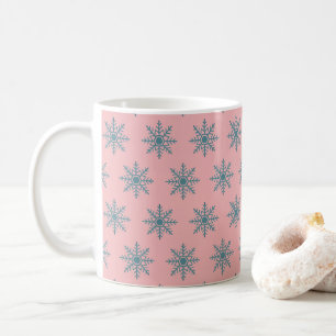 Schneeflocken Skandinavien Muster Winter Valentine Kaffeetasse
