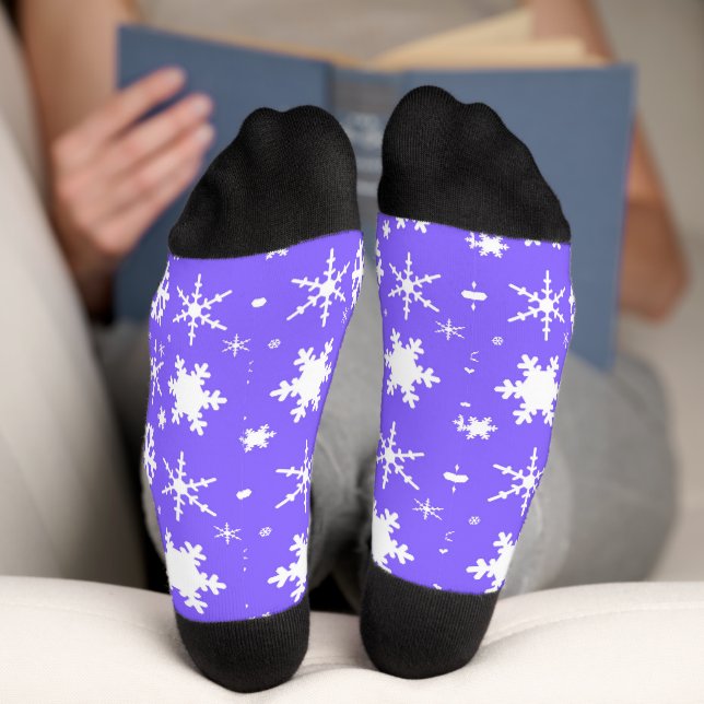Schneeflocken Socken (Unterseite)